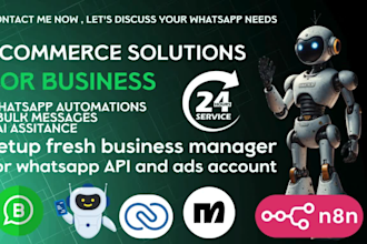 whatsapp ai bot for ecommerce, customer support, booking, API setup, automation