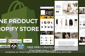 design one product shopify store