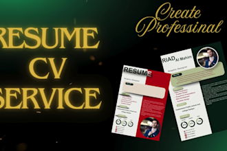 design a professional CV and resume with up to date