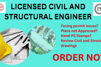 design civil and structural engineering drawings for steel, concrete, timber