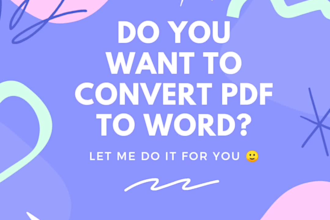 convert PDF to word or scanned pages to word or google docs