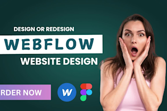design a responsive webflow website or figma to webflow