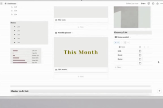 notion planner, notion template, notion life planner, aesthetic notion planner