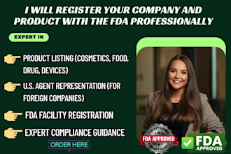 register your company and product with the fda professionally