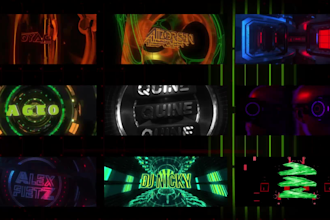 do 3d dj logo visuals for gigs, inside 9 scenes