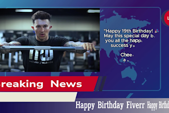 wish happy birthday as a breaking news