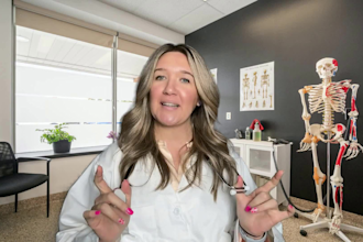 deliver a female woman actress medical spokesperson video