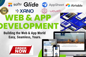 build build glide appsheet softr airtable flutter flow  app weweb xano supabase