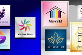 craft an array of striking logo on a singular topic for your brand
