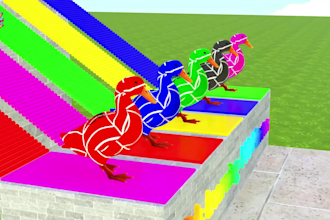 make 3d long slide game animal videos for kids