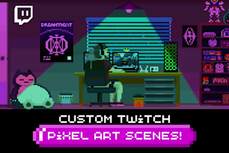 create stunning pixel art scenes for your twitch stream