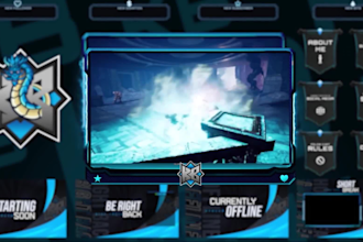design animated professional twitch overlay stream package