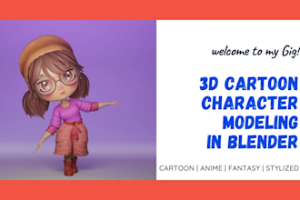 create stylized 3d character model from your 2d artwork