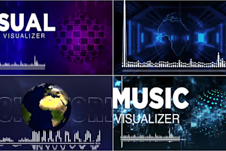 provide the coolest music promo, audio spectrum, audio visualizer, audio react