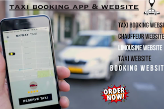 develop a top rated taxi booking, taxi app, taxi website, chauffeur website