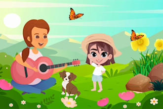 create 2d animation and nursery rhymes for kids