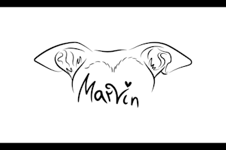 draw pet dog cat ear outline illustration tattoo
