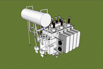 create 3d model of electrical and mechanical equipments