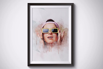 create ink smudge, watercolor, oil print effects and printable photoshop art