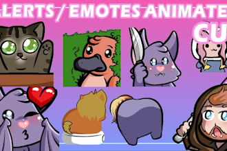 create your emotes animated, alerts for twitch