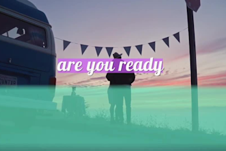make 3d animated style lyric video for your song, create video in full HD 1080p