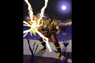 draw your fantasy dungeons and dragons, warcraft, character