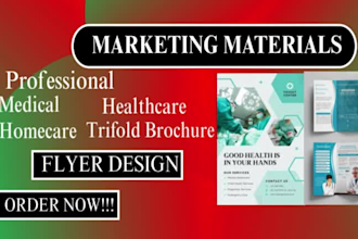 design medical healthcare event flyer, trifold  brochure marketing materials