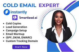setup and manage instantly ai smartlead for cold email marketing campaign