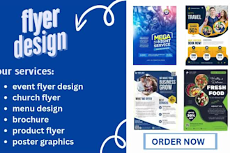 create event, real estate, medical, church flyer design