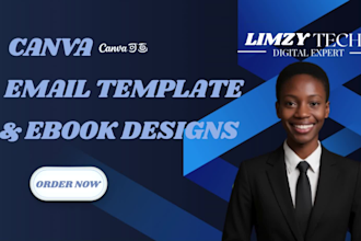 editable canva ebook, newsletter, canva template, canva email template,