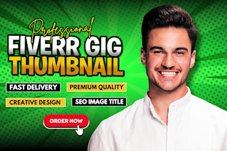 design fiverr gig thumbnail, gig image, gig picture, gig cover in 12 hours