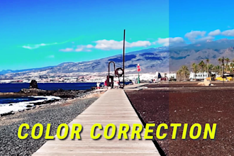 do cinematic color grading, color correction