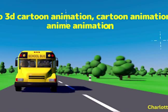 do 3d cartoon animation, cartoon animation, anime animation image