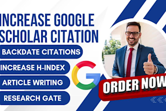 write research article, backdate and increase google scholar citation, h index
