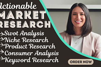 do detailed market research, competitor analysis, swot for business or startups