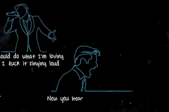design captivating hand drawn animated lyric music video for your song