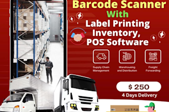 provide barcode scanner with label printing inventory, pos software