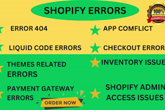 fix shopify bugs, theme customization, shopify liquid custom code, shopify
