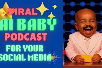 create viral ai baby podcast video ai funny baby podcast ai short film ai baby