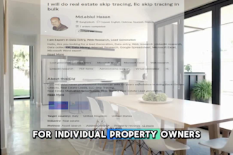 do real estate skip tracing, llc skip tracing in bulk