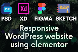 convert figma to wordpress, psd to wordpress conversion with acf and elementor