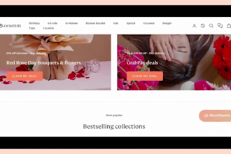 design elegant flower website flower shopify store bouquets floral florist store