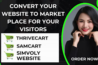 build samcart, thrivecart sales funnel, simvoly website, thrivecart landing page
