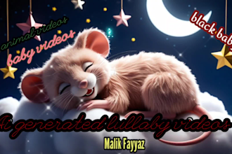 create 2 hours long 50 lullaby kids sleep videos for  channel