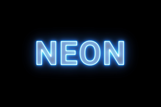 create neon text animation, icons, and light strokes for ads and titles