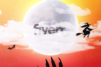 do spooky halloween logo animation