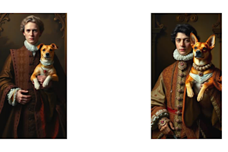 turn you and your pet into a royal painting