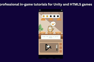 do professional in game tutorials for unity and HTML5 games