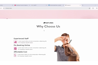 create a simple static website using HTML and CSS