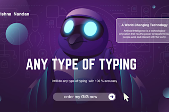 english  typing job, retype scanned document
